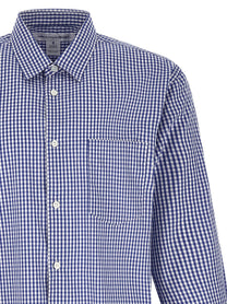 Comme Des Garcons Shirt Vichy Shirt Blue
