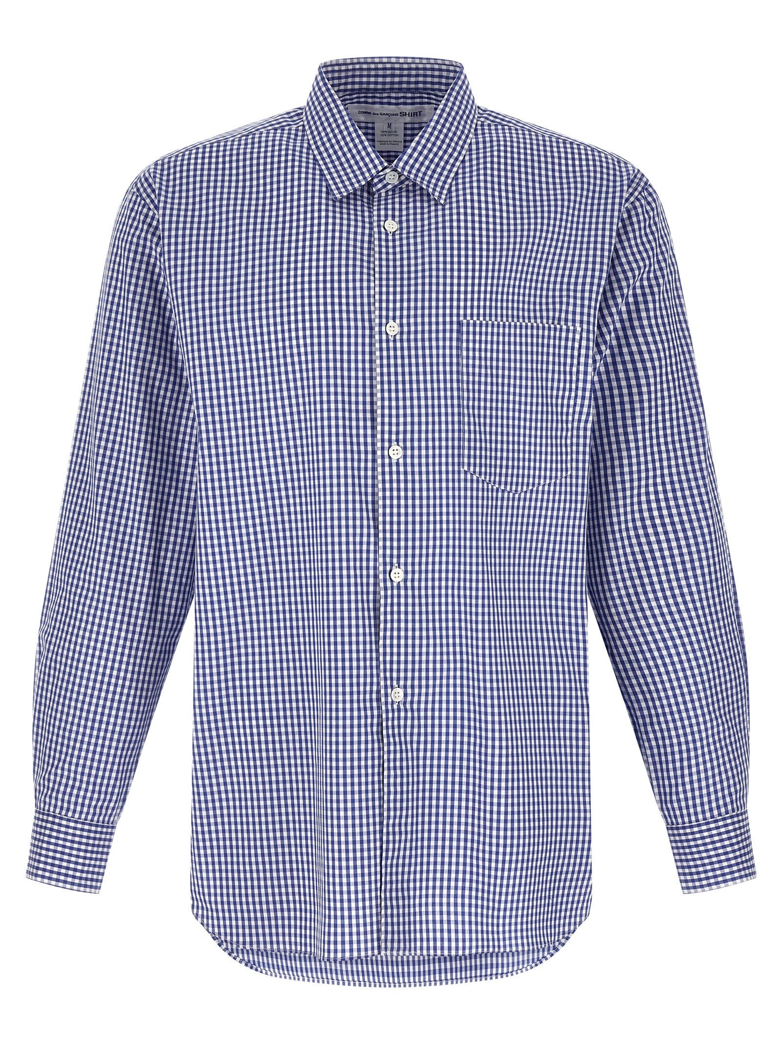 Comme Des Garcons Shirt Vichy Shirt Blue