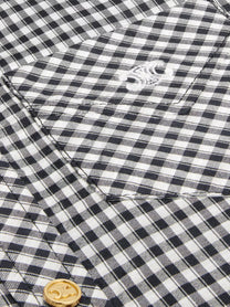 Celine Women's Vichy Silk Mini Chemisier Dress White