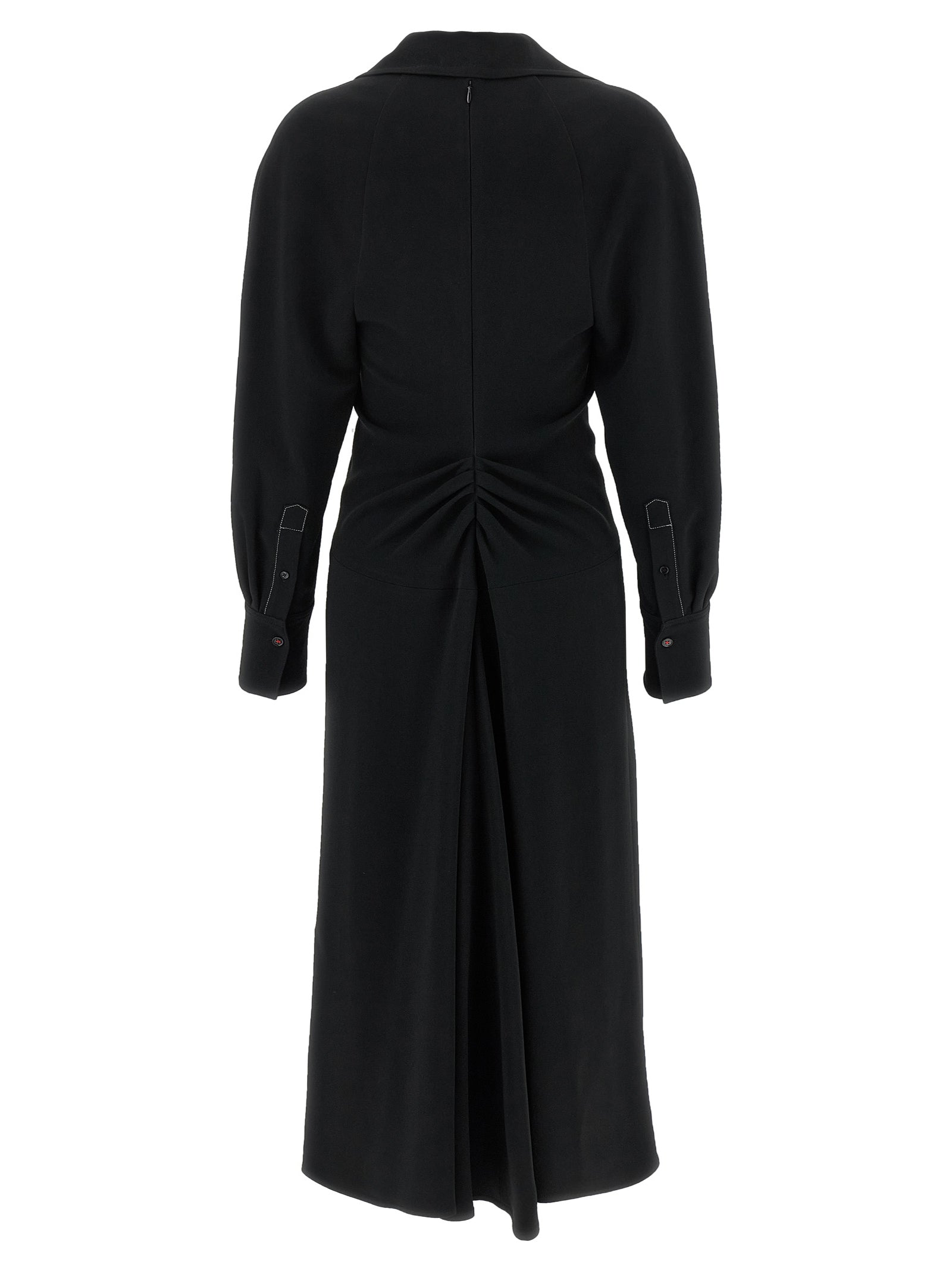 VICTORIA BECKHAM - VICTORIA BECKHAM - ’Long Sleeve Polo Collar Midi’ dress - Women’s Clothing