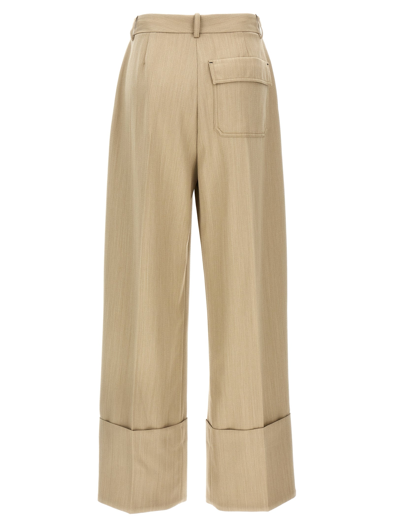 VICTORIA BECKHAM - VICTORIA BECKHAM - Maxi turn-up pants - Women’s Pants