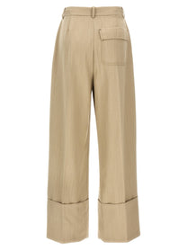 VICTORIA BECKHAM - VICTORIA BECKHAM - Maxi turn-up pants - Women’s Pants