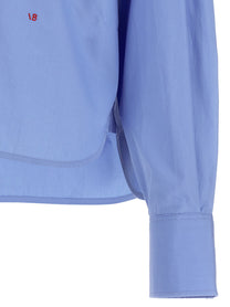 VICTORIA BECKHAM - VICTORIA BECKHAM - Cropped shirt with logo embroidery - Women’s Tops