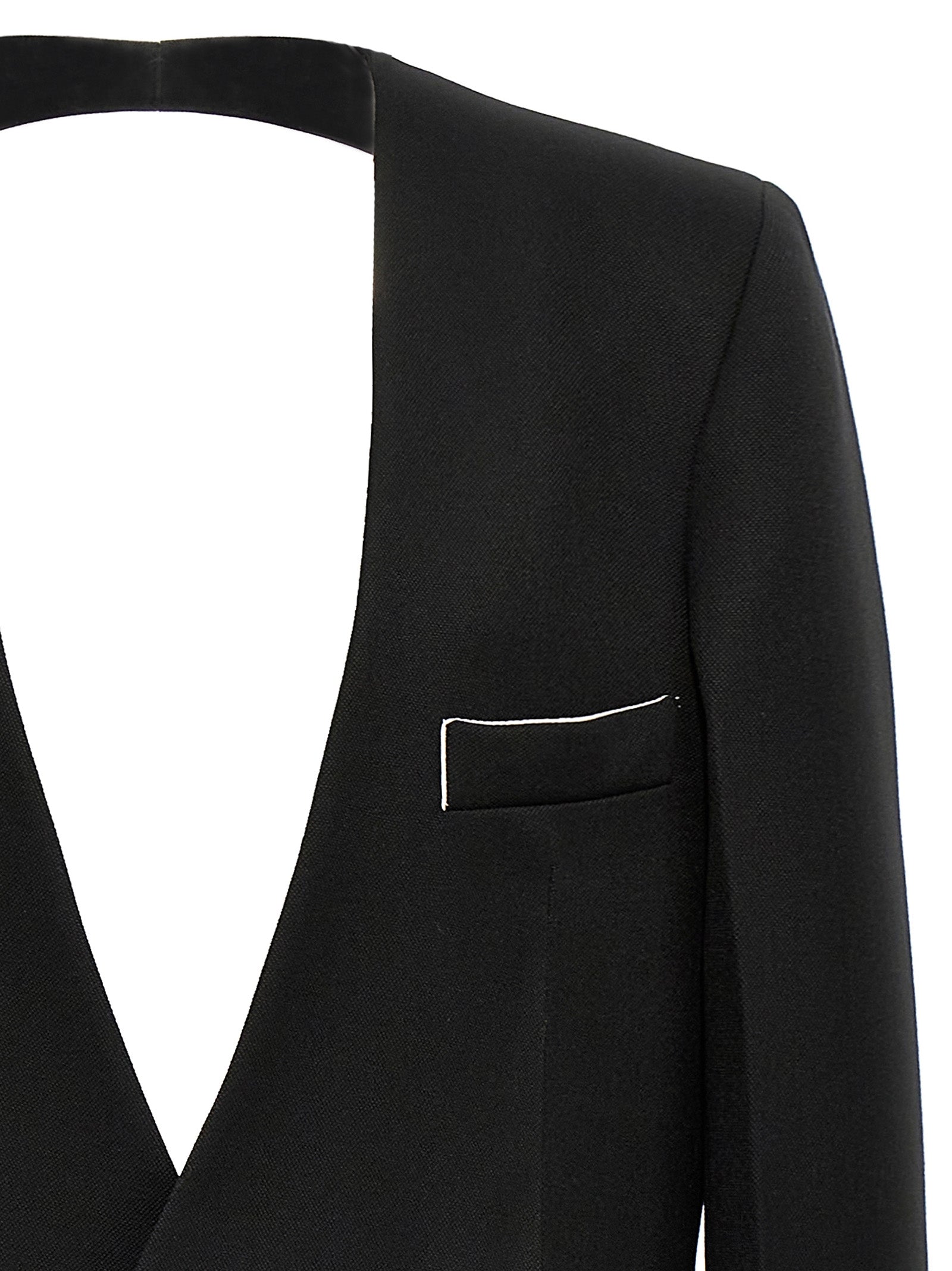 VICTORIA BECKHAM - VICTORIA BECKHAM - ’Shrunken Collarless Open-Back’ blazer - Women’s Clothing