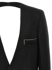 VICTORIA BECKHAM - VICTORIA BECKHAM - ’Shrunken Collarless Open-Back’ blazer - Women’s Clothing