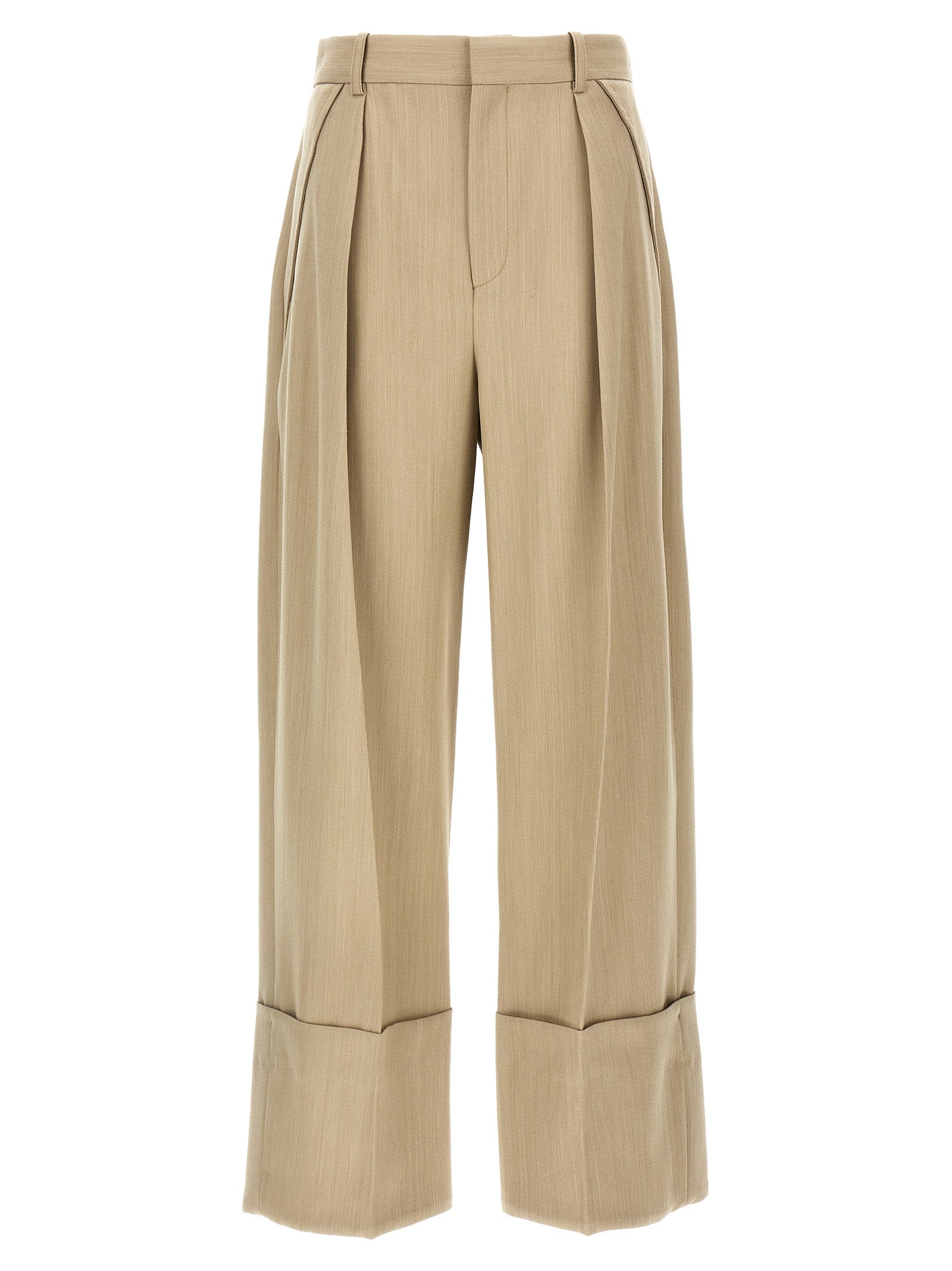 VICTORIA BECKHAM - VICTORIA BECKHAM - Maxi turn-up pants - Women’s Pants