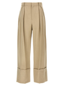 VICTORIA BECKHAM - VICTORIA BECKHAM - Maxi turn-up pants - Women’s Pants