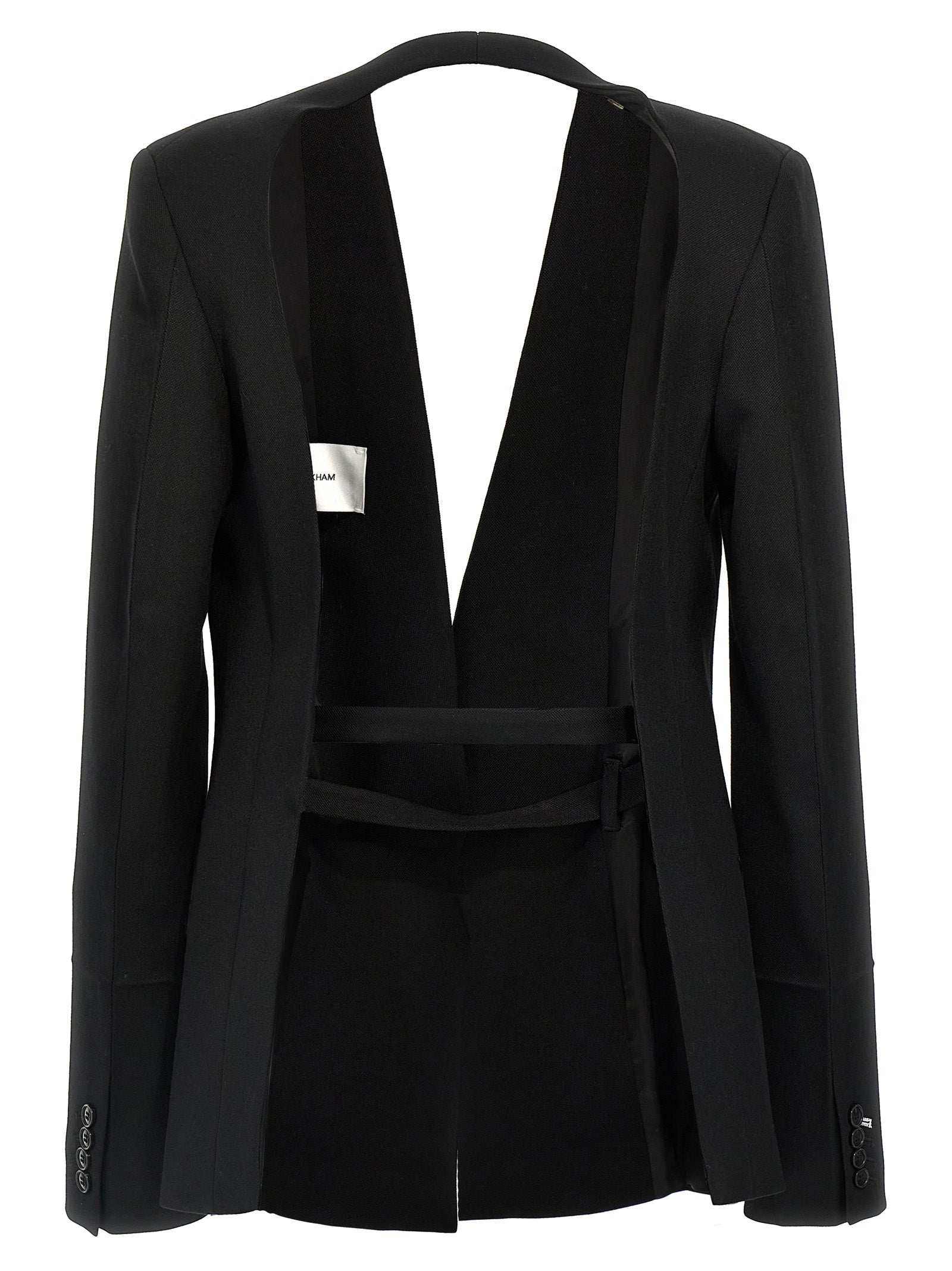 VICTORIA BECKHAM - VICTORIA BECKHAM - ’Shrunken Collarless Open-Back’ blazer - Women’s Clothing