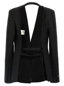 VICTORIA BECKHAM - VICTORIA BECKHAM - ’Shrunken Collarless Open-Back’ blazer - Women’s Clothing