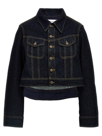 VICTORIA BECKHAM - VICTORIA BECKHAM - Denim cropped jacket - Women’s Outerwear