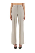 Victoria Beckham Women's Classic Straight Leg Pants Beige