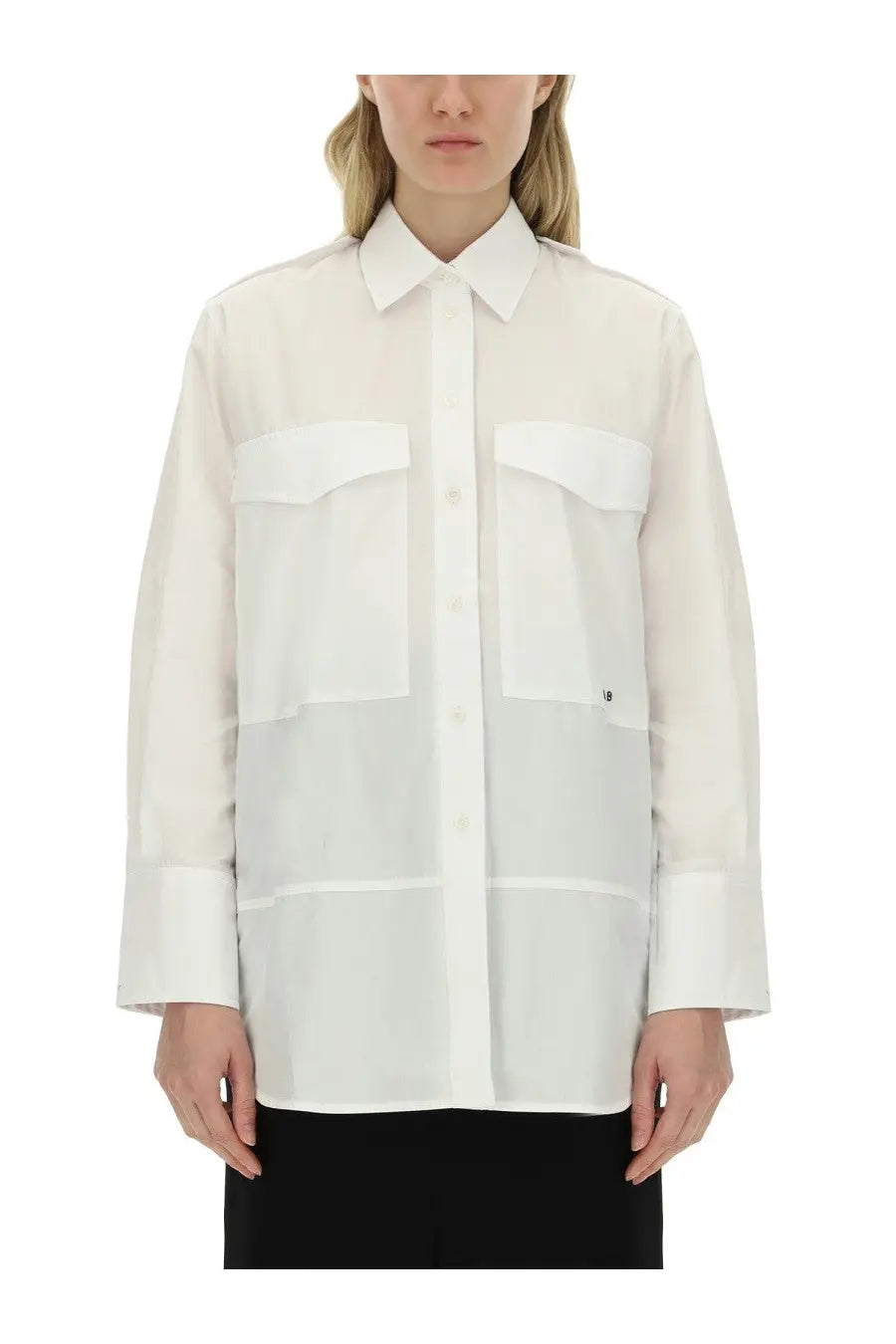 Victoria Beckham Women's Oversize Pocket Shirt White
