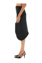 Victoria Beckham Women's Padded Skirt Grey, view 4