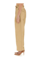 Victoria Beckham Women's Pants Gathered Waist Beige, view 3