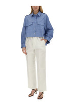 Victoria Beckham Women's Wide Leg Pants White, view 2