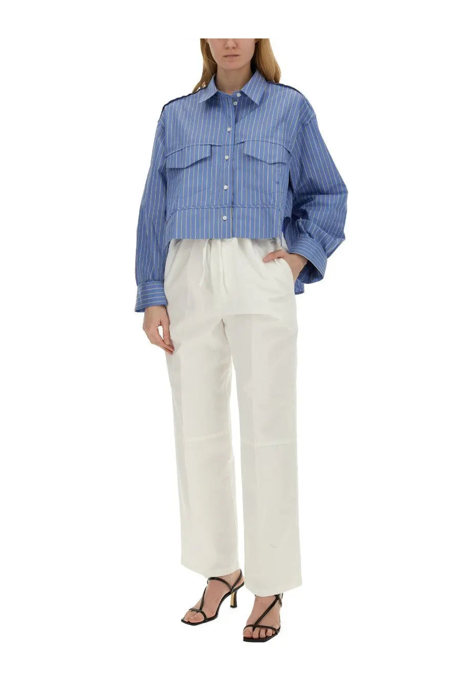 Victoria Beckham Women's Wide Leg Pants White, view 2