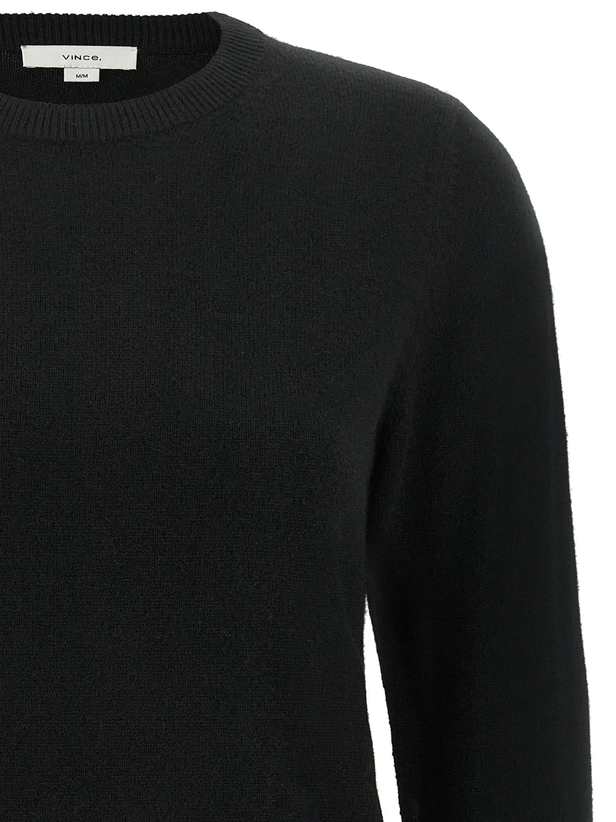 Vince Black Cashmere Crew Neck Sweater Black, view 3