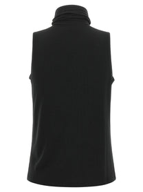 Vince Black Jersey Turtleneck Sweater Black, view 2