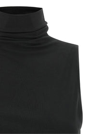Vince Black Jersey Turtleneck Sweater Black, view 3