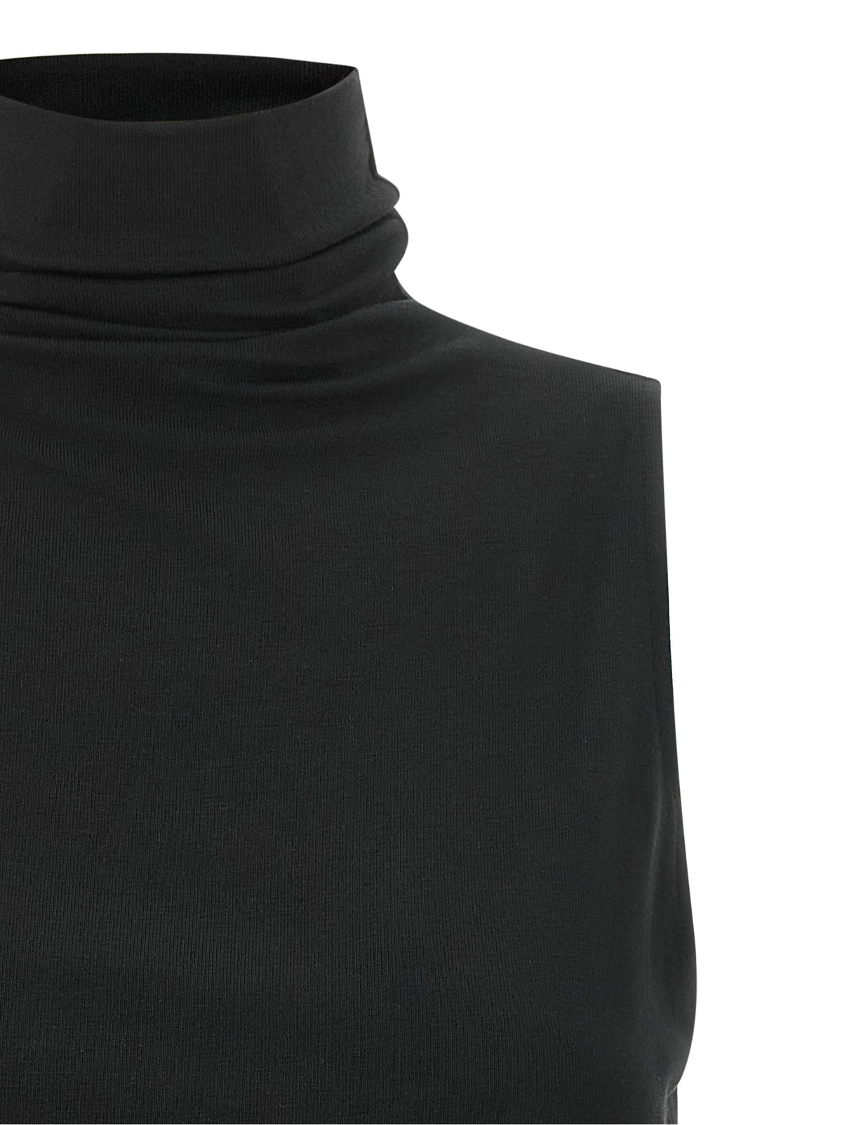 Vince Black Jersey Turtleneck Sweater Black, view 3