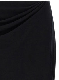 Vince Black Waist Draped Skirt Black, view 3