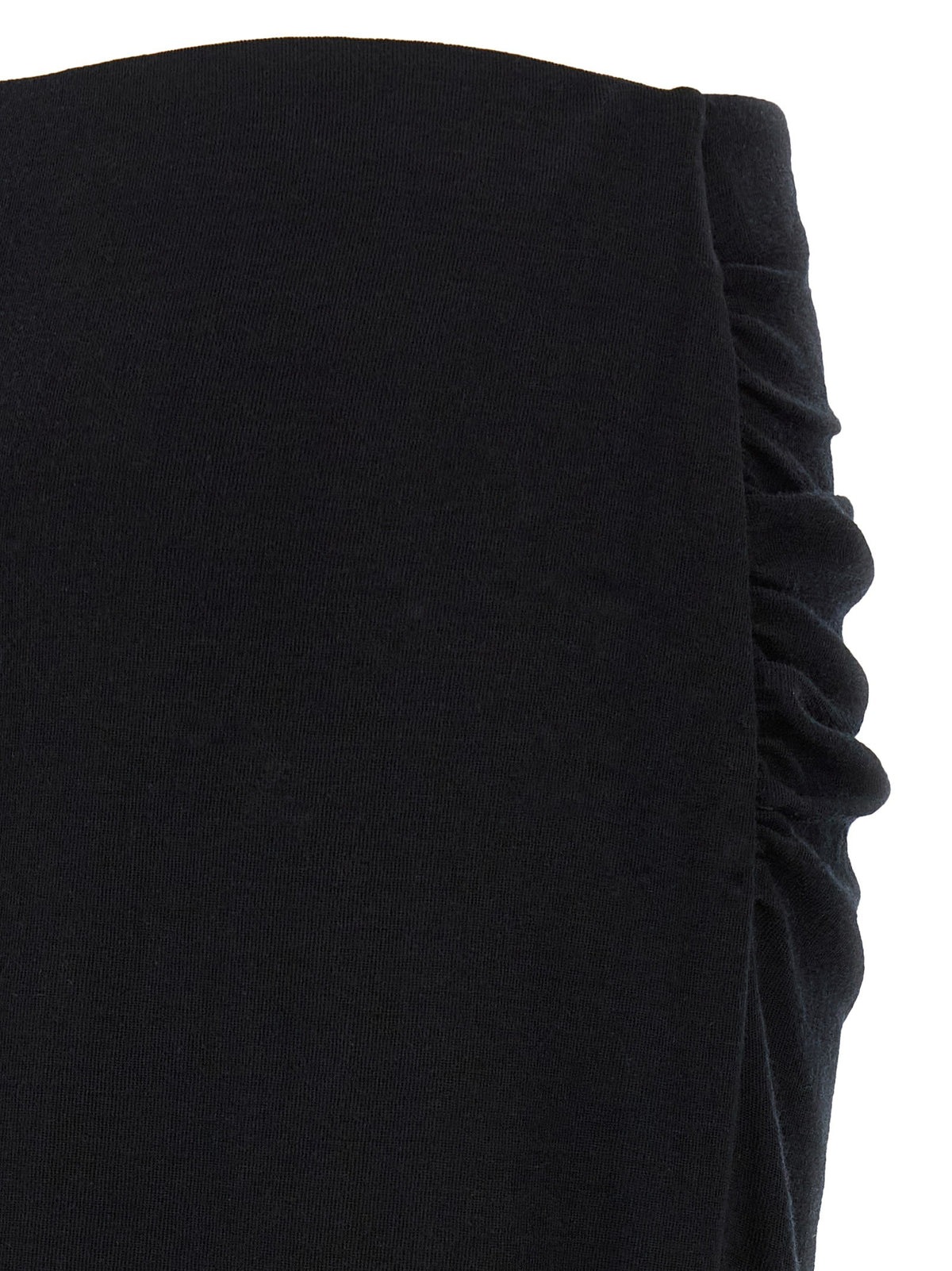 Vince Black Waist Draped Skirt Black, view 4
