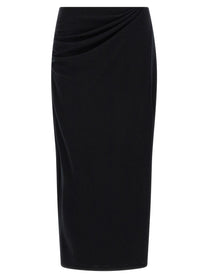 Vince Black Waist Draped Skirt Black