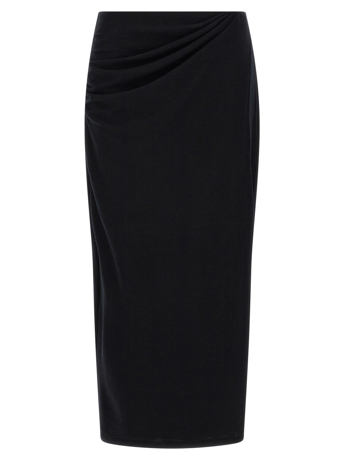 Vince Black Waist Draped Skirt Black