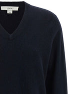 Vince Blue Cashmere Neck Sweater Blue, view 3