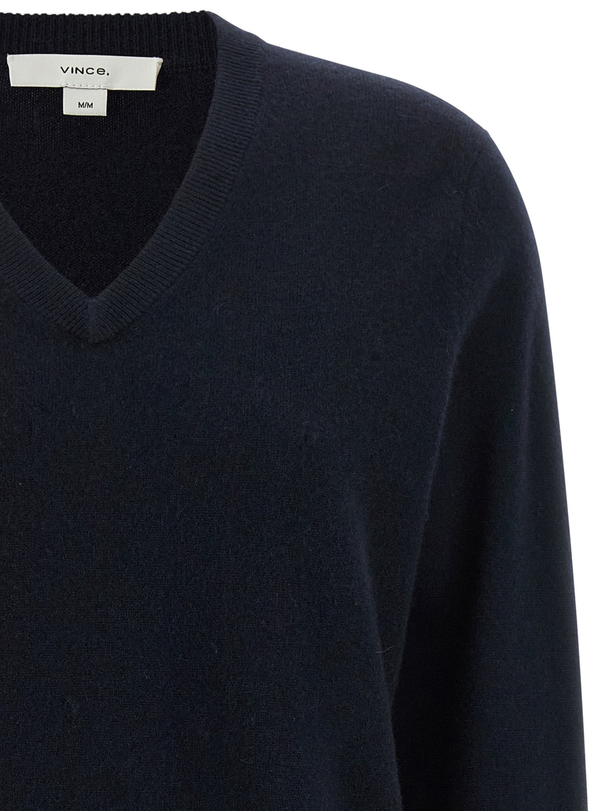 Vince Blue Cashmere Neck Sweater Blue, view 3