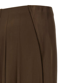 Vince Brown Bias Skirt Brown, view 4