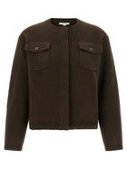 Vince Brown Flap Pockets Cardigan Brown