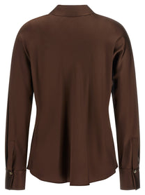 Vince Brown Silk Blouse Brown, view 2
