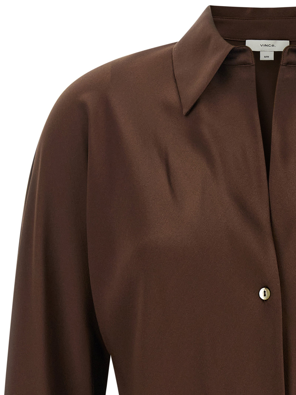 Vince Brown Silk Blouse Brown, view 3