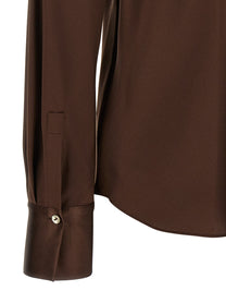 Vince Brown Silk Blouse Brown, view 4
