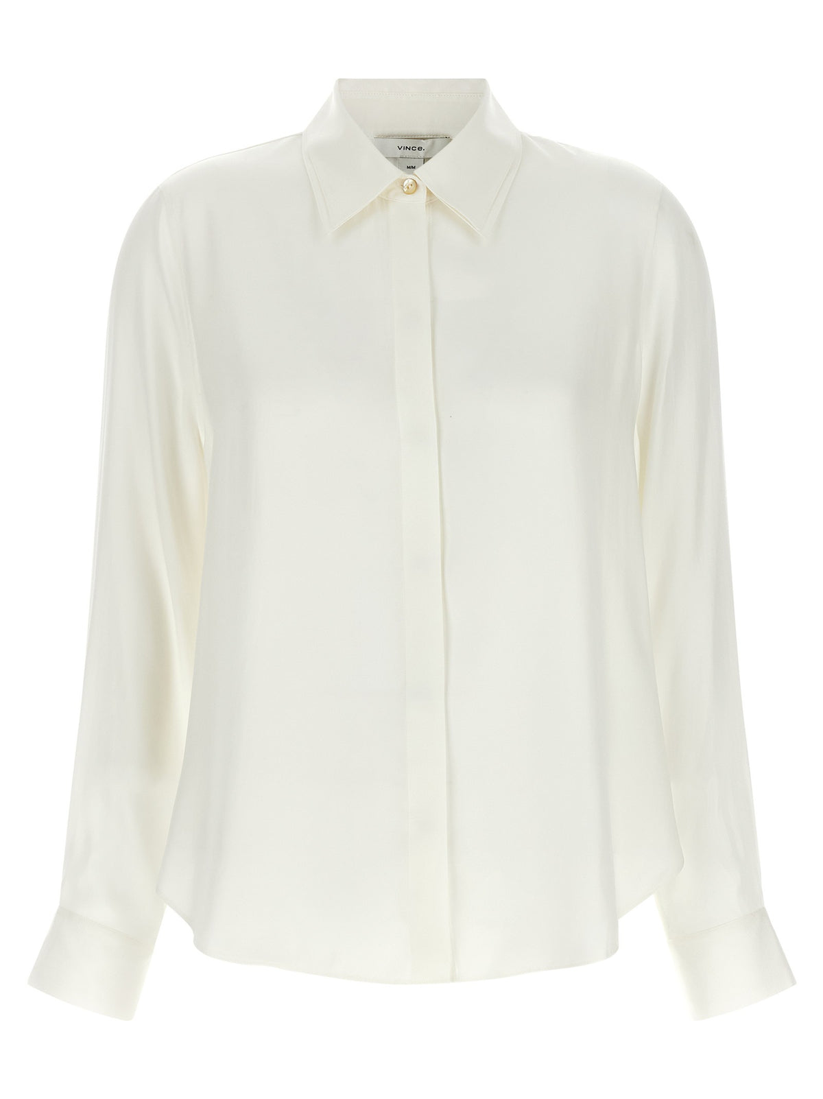 Vince Double White Collar Shirt White