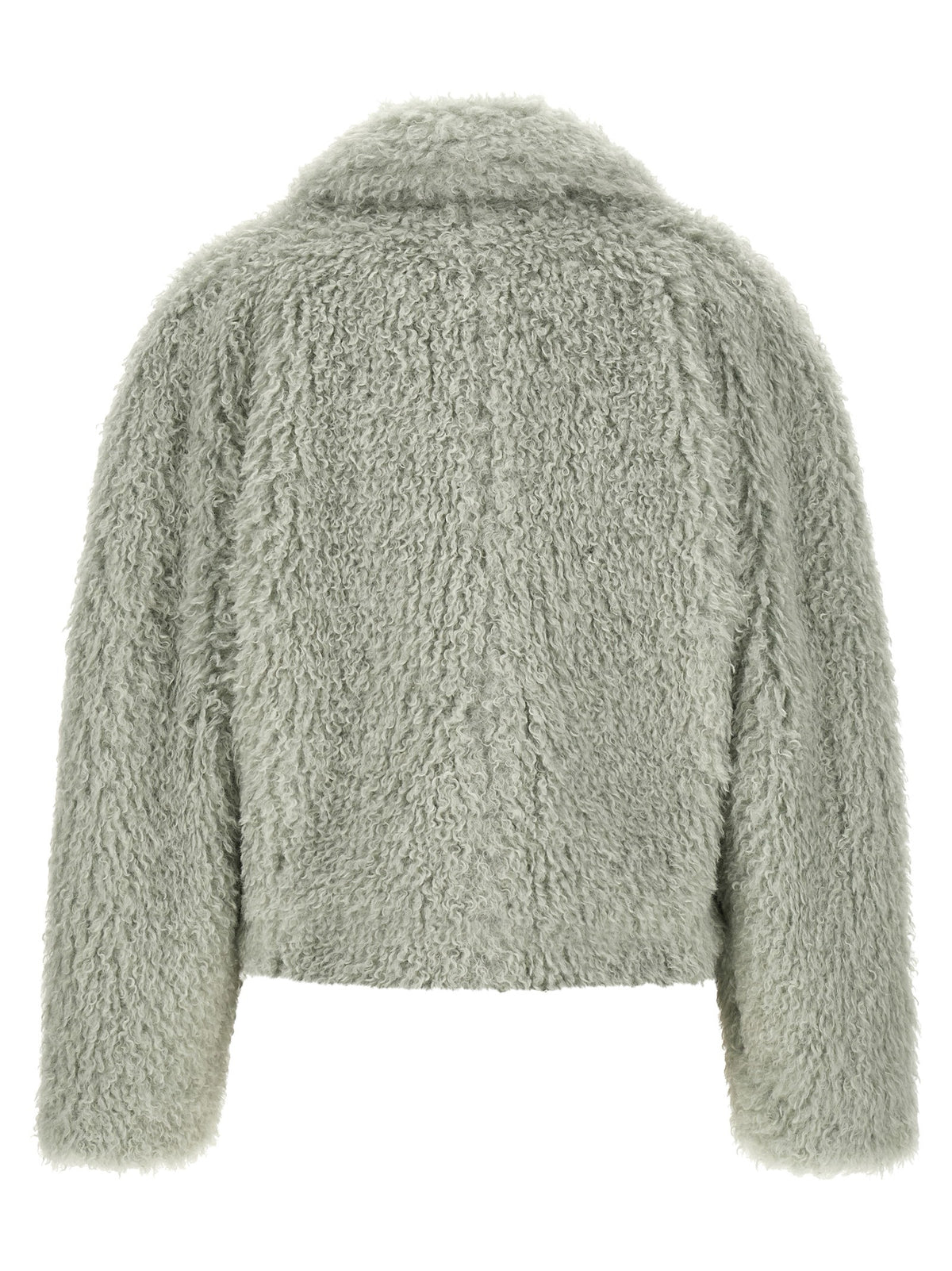 Vince Eco Fur Crop Jacket Green, view 2