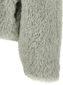 Vince Eco Fur Crop Jacket Green, view 4