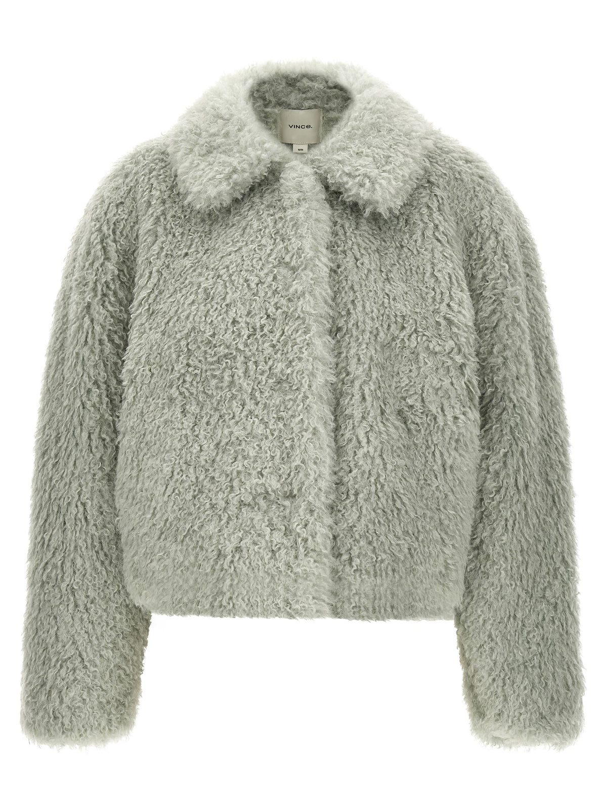 Vince Eco Fur Crop Jacket Green