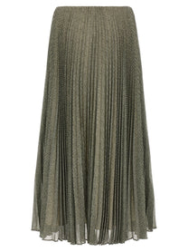 Vince Green Houndstooth Pleated Skirt Green, view 2