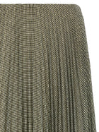 Vince Green Houndstooth Pleated Skirt Green, view 3