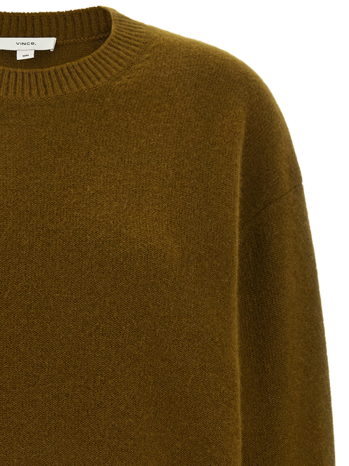 Vince Green Round Neck Cashmere Sweater Green, view 3