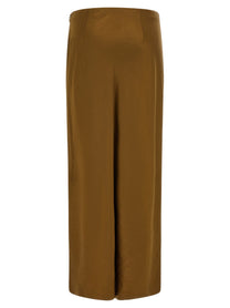 Vince Green Satin Pencil Skirt Green, view 2