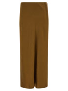 Vince Green Satin Pencil Skirt Green