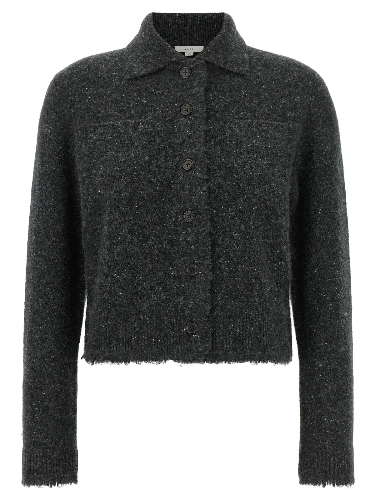 Vince Grey Donegal Finish Cardigan Grey