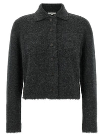 Vince Grey Donegal Finish Cardigan Grey