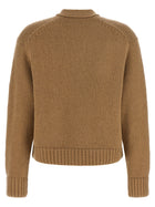 Vince Neck Cashmere Cardigan Beige, view 2