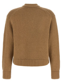 Vince Neck Cashmere Cardigan Beige, view 2