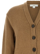 Vince Neck Cashmere Cardigan Beige, view 3