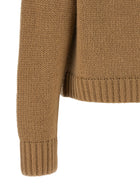 Vince Neck Cashmere Cardigan Beige, view 4